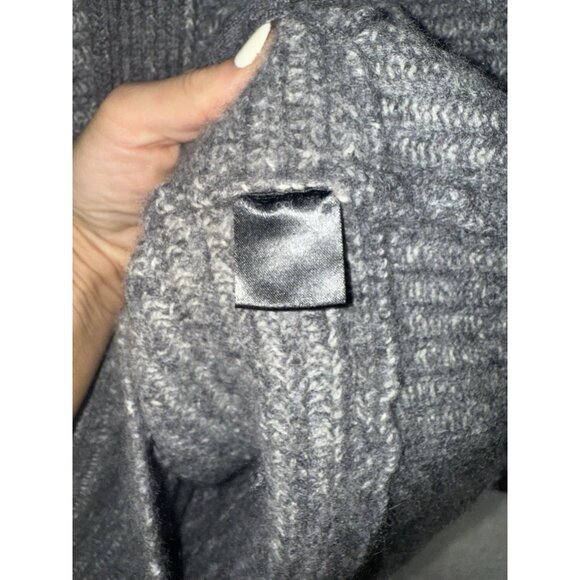 360 Cashmere Women’s V-Neck Sweater Cardigan Wool/Cashmere Gray Size Medium I - Picture 3 of 5